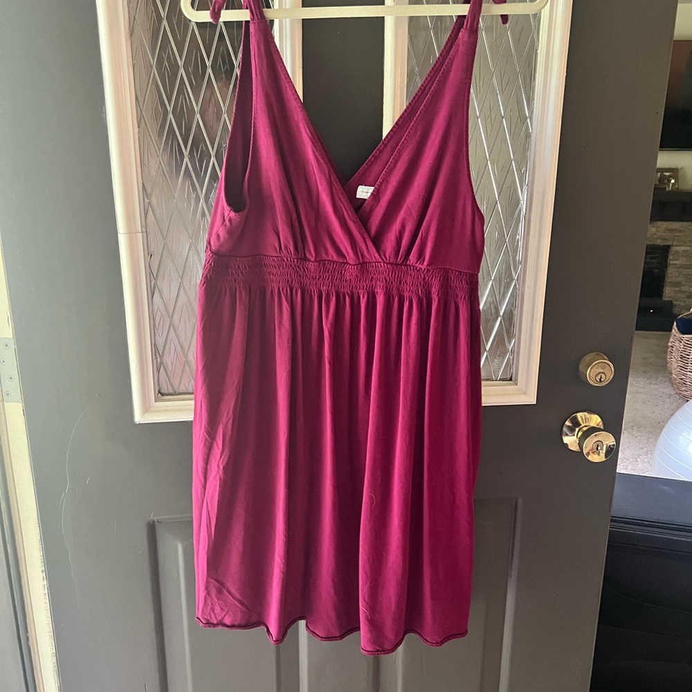 Burgundy Sleeveless Dress